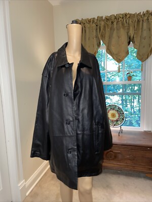 Weatherproof Men s Reversible Leather Coat Sz XXL Black