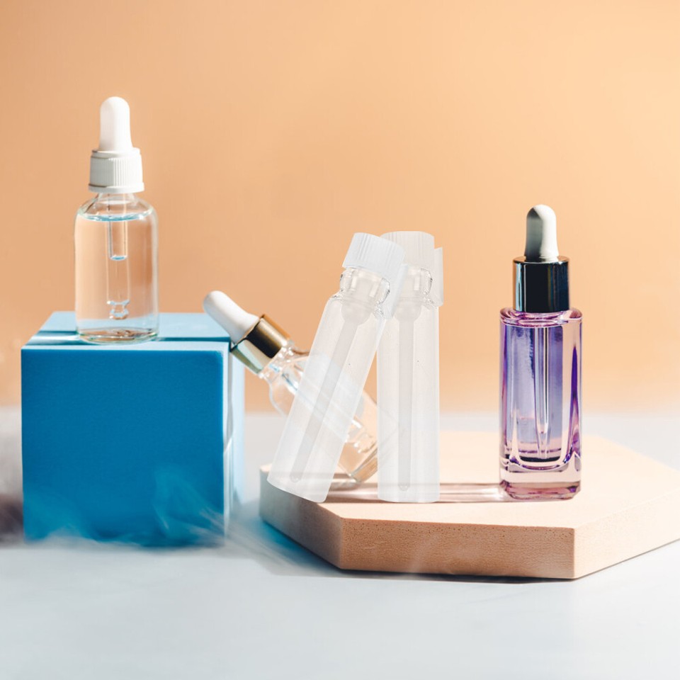 50 Pcs Test Tube Woth Sprayer Perfume Sample Bottle Portable Bottles