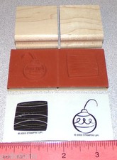 Christmas Ornament 2pc Rubber Stamp Singles New by Stampin Up Little Layers II