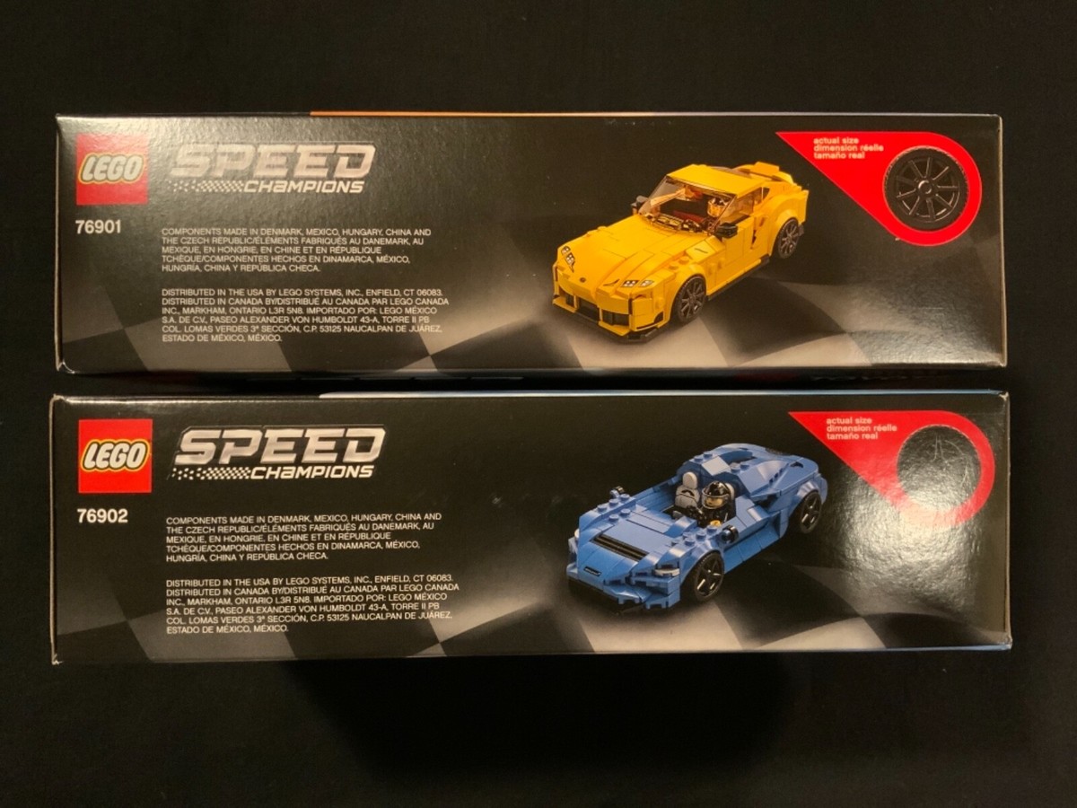 Lot of 2 NEW LEGO Speed Champions: Toyota GR Supra 76901 & McLaren