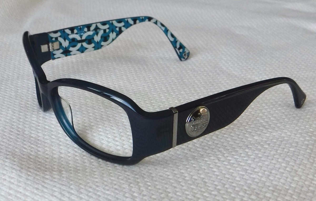 Coach Teal Sunglasses S2009 Black / Blue Signature 