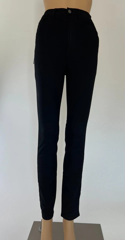 Emporio Armani Women J64 High Waist Skinny Fit 5 Pockets Pants Black Size 25 NWT
