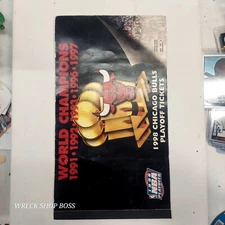 Chicago Bulls 1998 NBA Playoff Games Playoff Ticket Book All Pages 
