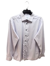 Eton Slim Fit Dress Shirt 42 16.5 Lila Micro Print 100 Cotton Made in Europe