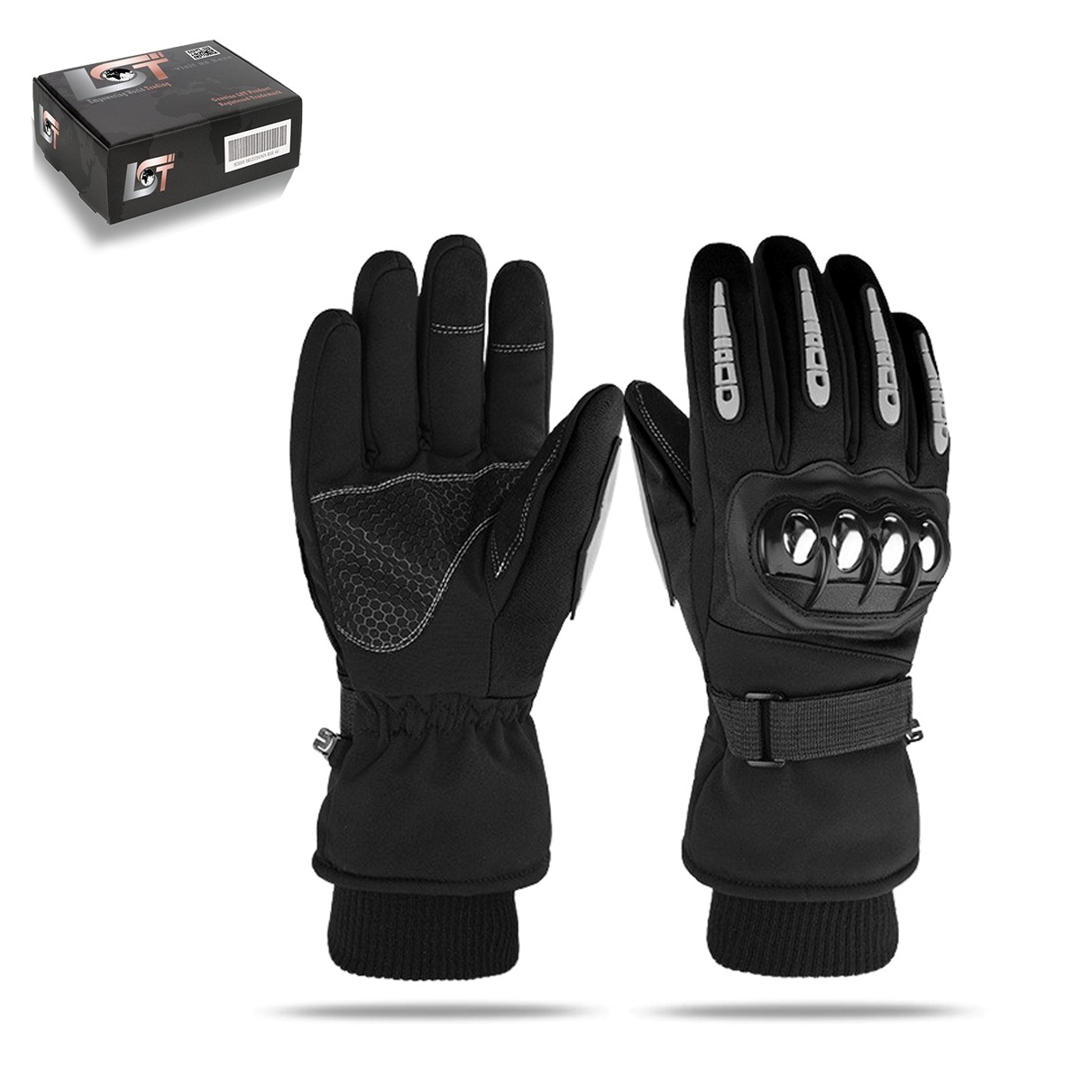 LST Gloves M Winter Motorcycle Ski Protection Padded Touchscreen