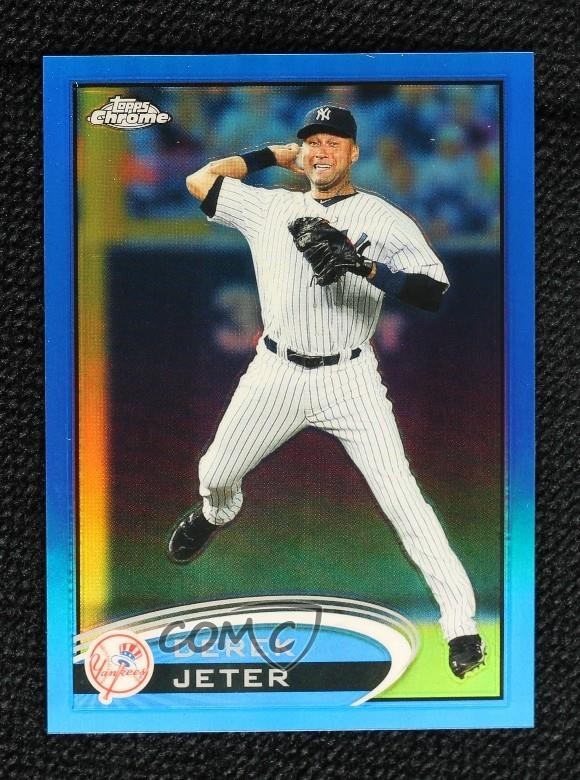 2012 Topps Chrome Blue Refractor 92/199 Derek Jeter #84 HOF 1u6