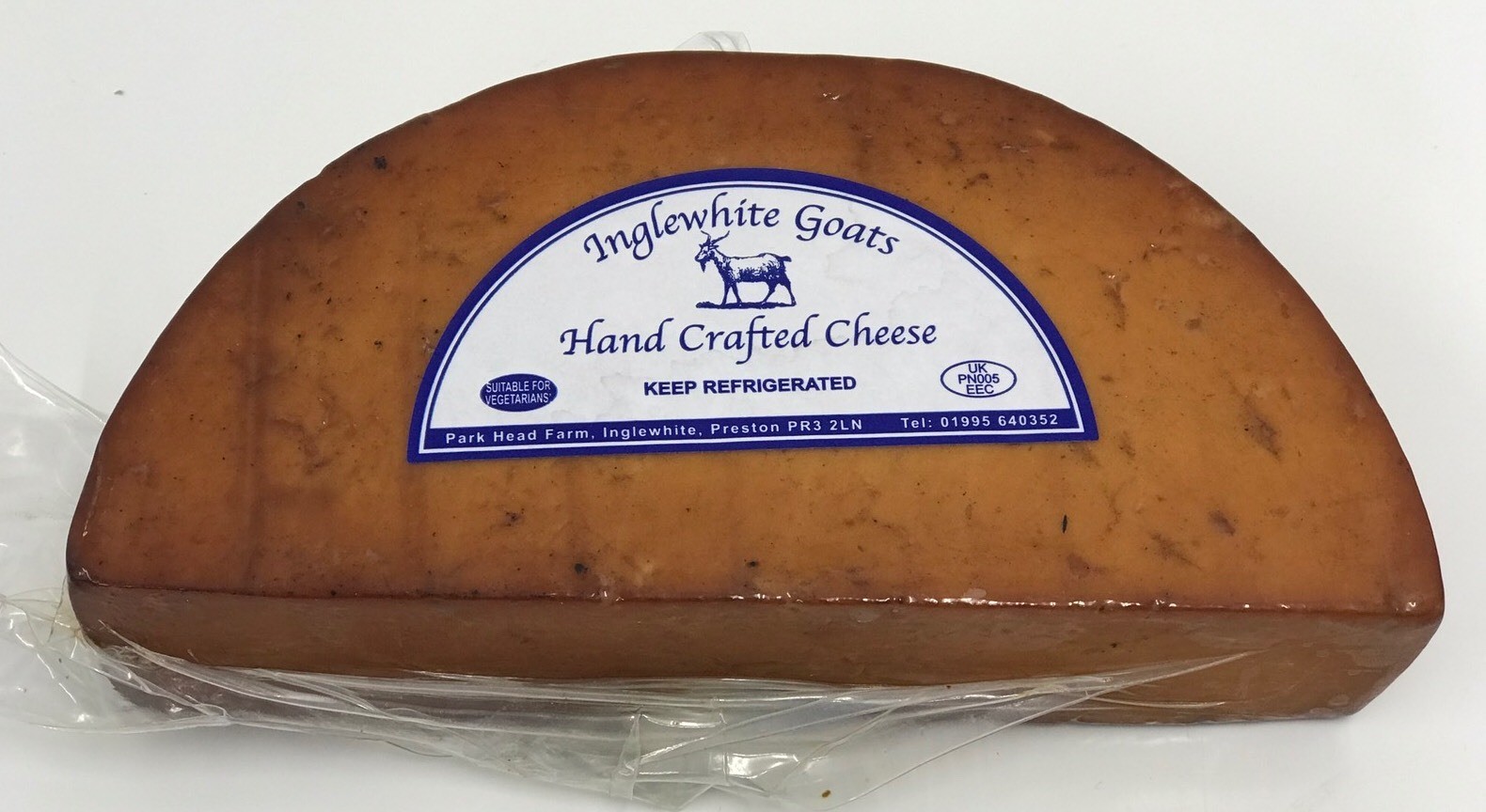 Inglewhite Smoked Goats Cheese 900g Approx . British Goats Cheese  Artisan Goat