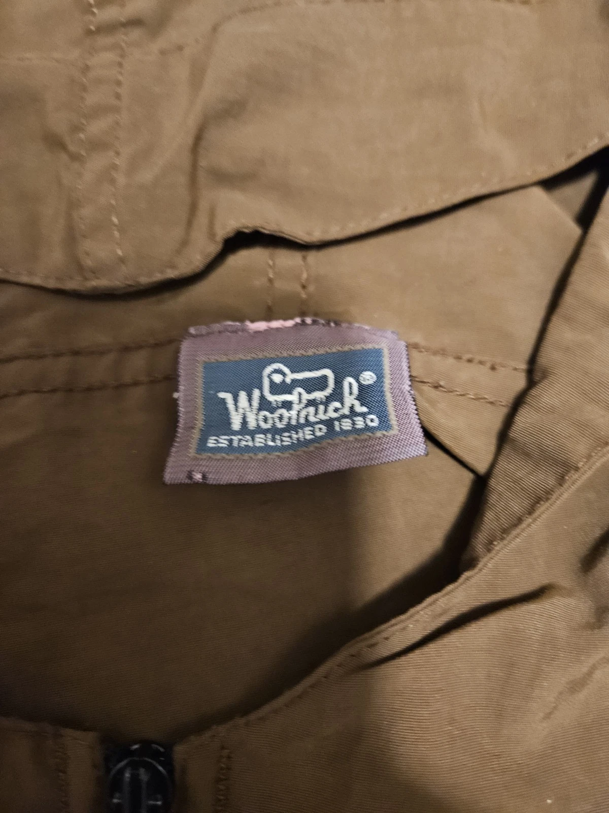 Vintage Woolrich Anorak Windbreaker Half Zip Brown Mens XL image 4