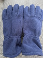 NEW LANDS  END Men's T200 Fleece EZ Touch Gloves Navy Blue Size Large