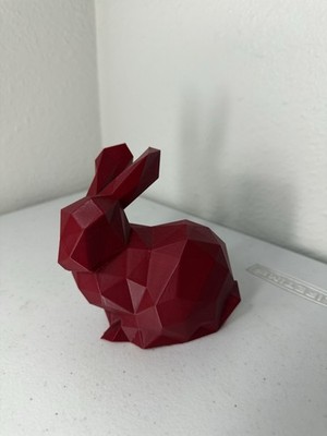 Geometric Bunny Sculptures Modern Shape 3D Printed Home Decor