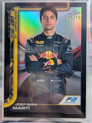 2025 Topps Chrome Formula 1 F2 Josep María Martí Campos Racing #24 Black 01/10