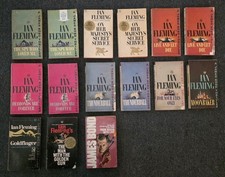 Vintage James Bond 007 By Ian Fleming Lot of 13 Paperback Books 