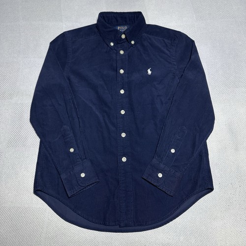 Polo Ralph Lauren Corduroy Plaid & Solid Button Down Boys Size Small 8 Lot of 2 - Picture 2 of 16