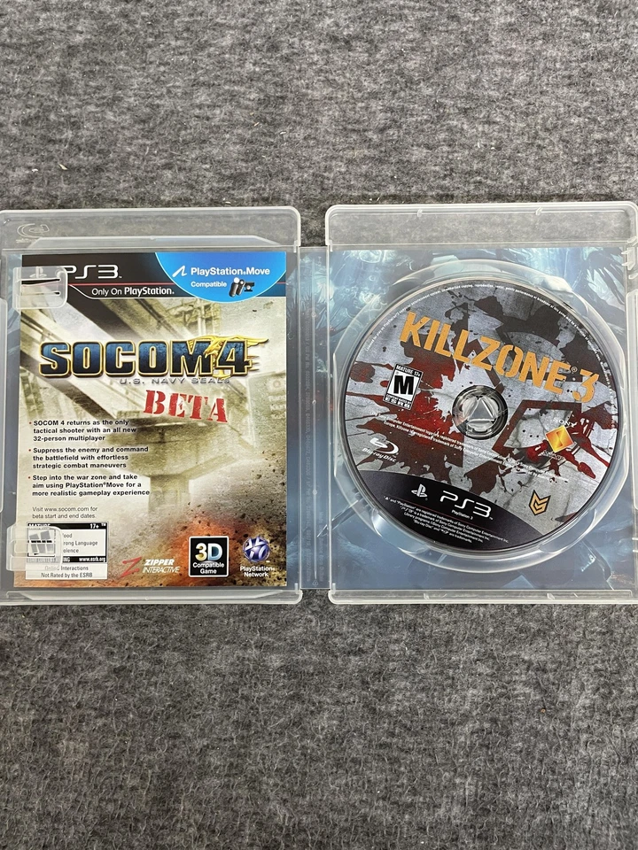 Killzone 3 PlayStation 3 PS3 Juego Completo CIB Shooter 3D Move SOCOM Beta Promo Foto 4 de 4