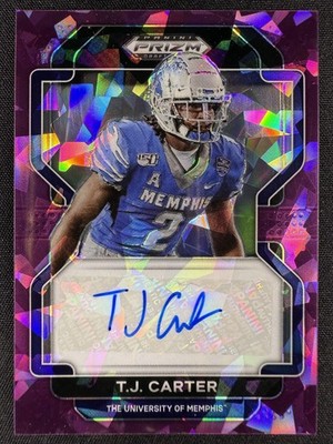 2023 Panini Prizm Draft Picks #RA-TJC T.J. Carter Autograph Purple Ice /99