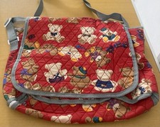 RED BOYS GIRLS TEDDY BEARS THE BEARS RETRO CHANGING BAG / MAT BNWOW NEW BABY NEW