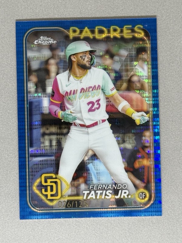 2024 Topps Chrome Fernando Tatís Jr. #263 Blue Sonar Refractor /125 Padres 🔥￼