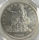 1878-S T$1 Trade Dollar PCGS Genuine AU Detail Cleaned Extremely Sharp & Bright