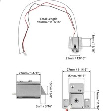 Electromagnetic Solenoid Lock, 4 Pcs Mini Door Drawer Tongue Down DC 12V Slim...