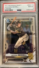 2021 Bowman Draft 1st Chrome Jackson Merrill #BDC119 / PSA 8