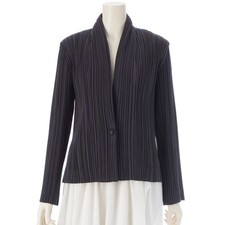 ISSEY MIYAKE Pleated Stitch Design 1B tailored jacket tops IM94-FD611 Black ...