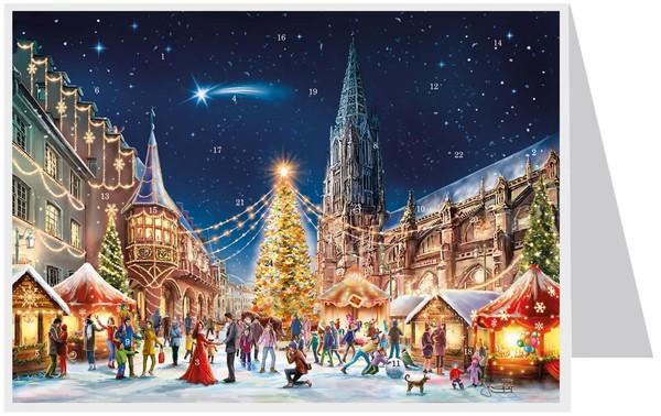 M. Haduk | Postkarten-Adventskalender Freiburg | Kalender | Deutsch-image