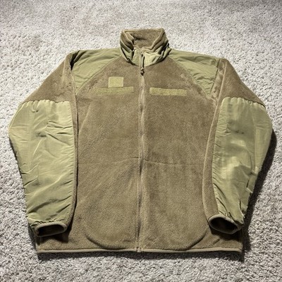 Polartec Jacket Mens Large Long Fleece Cold Weather Gen III Coyote GWISF