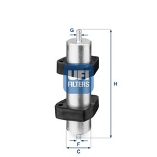 Kraftstofffilter UFI 31.920.00 Filtereinsatz für 8TA A4 8K2 A5 B8 8T3 AUDI 8K5