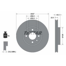 Disque de frein Fiat Qubo