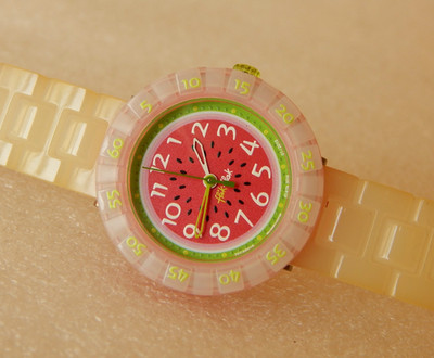 Flik-Flak by Swatch Child Watch Near Excellent Rare Watermelon Dial
