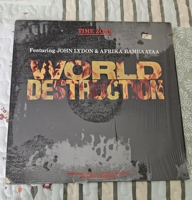 Time Zone - World Destruction Vinyl LP Celluloid Cell John Lyon Africa Bambaatta