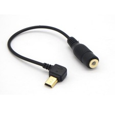 10Pin Mini USB to 3.5mm Microphone Mic Adapter Cable Cord for Gopro Hero 4/3/...
