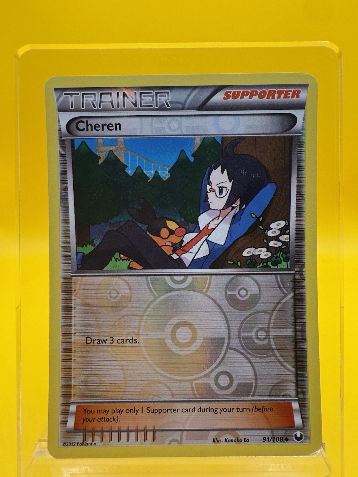 Cheren 91/108 Dark Explorers English Pokemon Card TCG 2012 LP