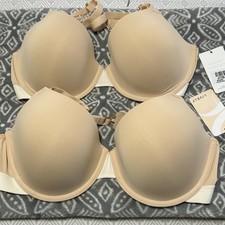 2 Lively Wired Bras 42582, Convertible Straps, Elastic Band, Back Lace 34DD