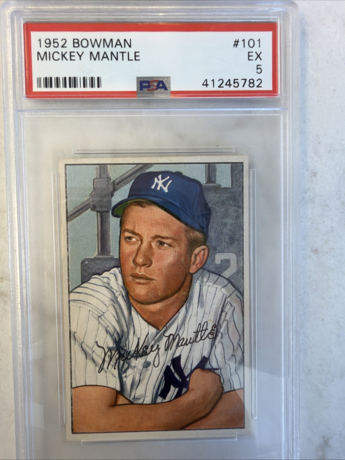 1952 Bowman Mickey Mantle #101 PSA 5 Centered Nice Corners Nice Back🔥🔥