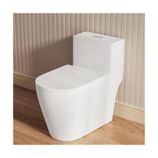 Casta Diva Elongated One Piece Toilet with 17" ADA Comfort Chair Height Seat ...