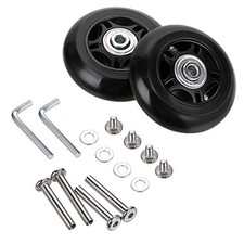 Luggage Suitcase Replacement Wheels, Rubber Swivel Caster Wheels 70mm x 24mm
