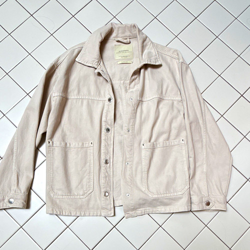 Stradivarius Garment Dye Collection Beige Overshirt Jacket Women’s S
