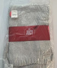 Juicy Couture Lt. Gray Chenille Blanket Cold Weather Scarf Brand New