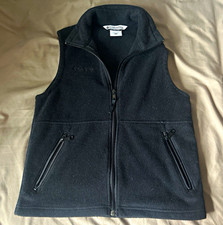 Columbia Boys Black Fleece Full Zip Vest Sleeveless Size 10/12