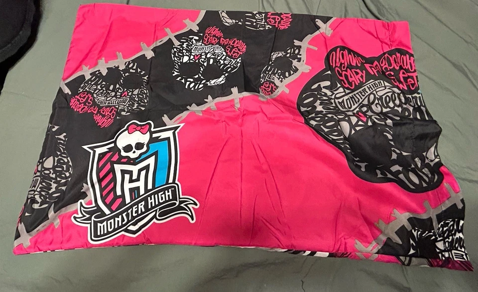 Juego de cama Monster High Twin (sábana, sábana ajustable, funda de almohada) (2014) (Mattel) Foto 3 de 4