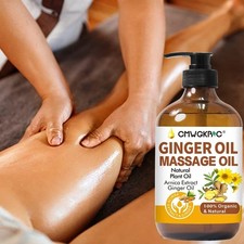 Aceite De Masaje Jengibre 2 Pack Para Drenaje Linfatico Y Musculos Cansados