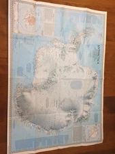 1987-4 April ANTARCTICA & WORLDS PINNIPEDS National Geographic Map