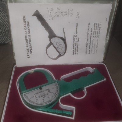 Vintage LANGE SKINFOLD CALIPER in Original Case w/Manual - EXCELLENT!