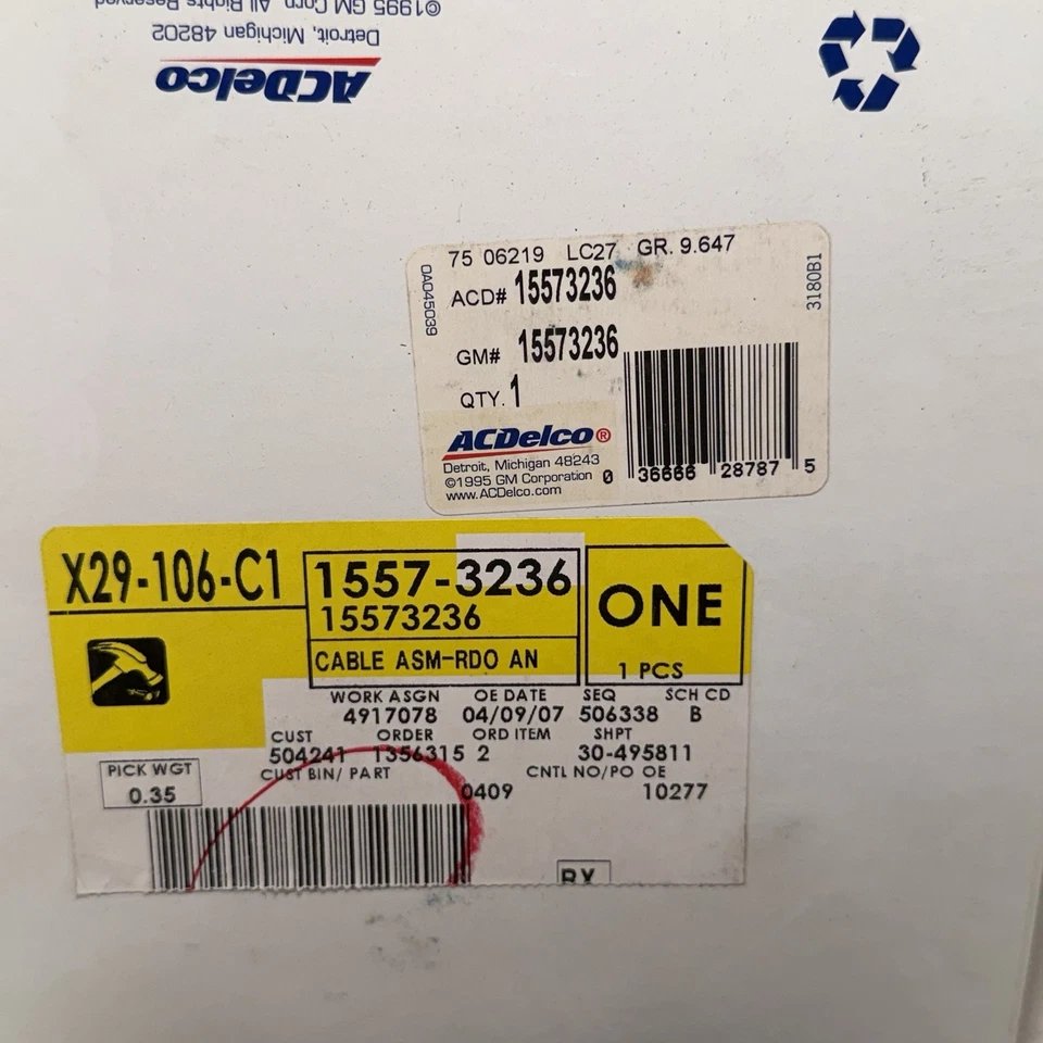 Nuevo conjunto de cables GM 15573236, extensión de antena de radio Chevrolet GMC 1988-1993 Foto 3 de 4