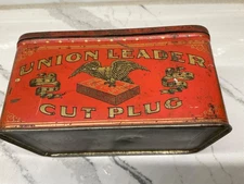 Vintage Union Leader Cut Plug Tin Box #779