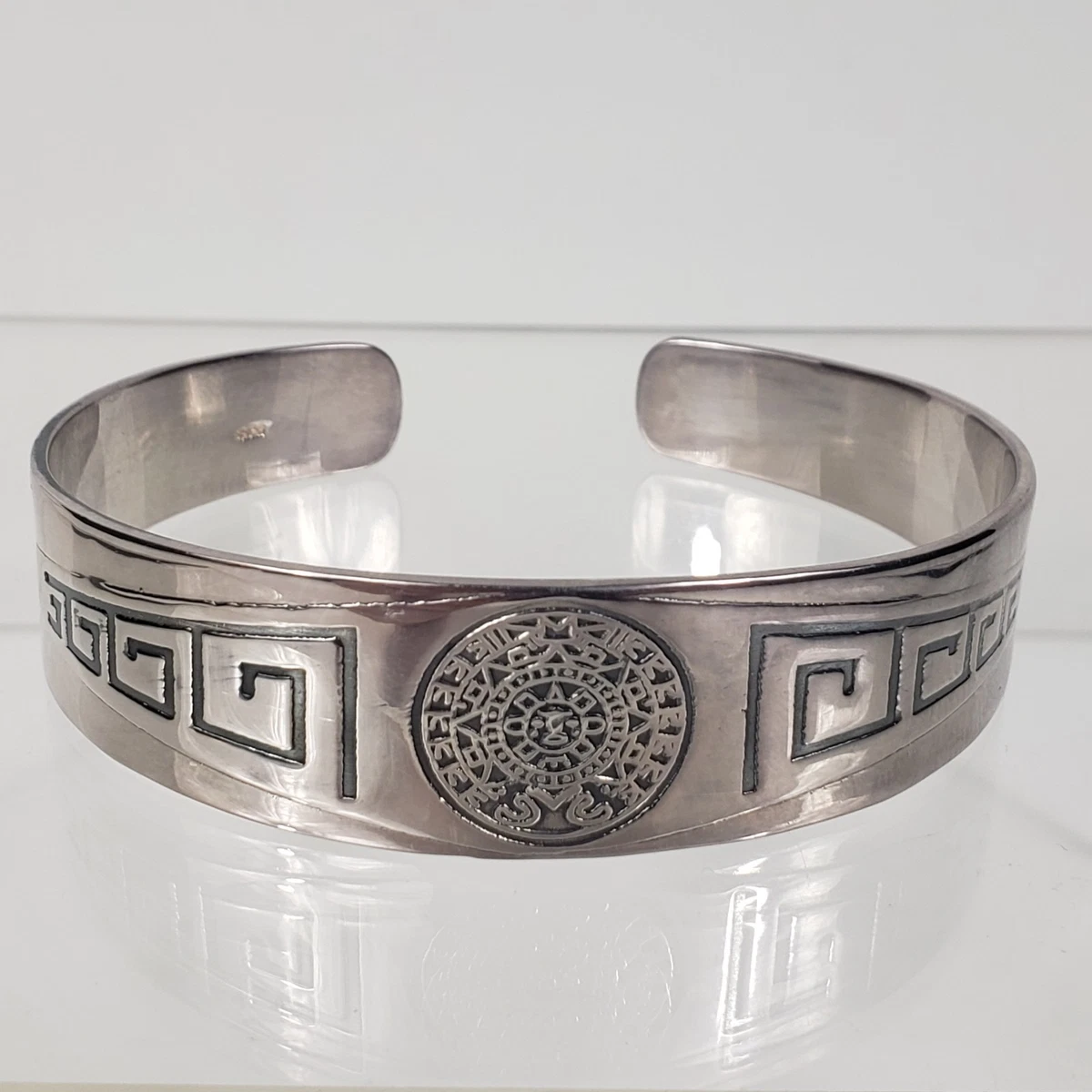 希少【MEXICO 925】ヴィンテージ シルバーバングル アズテックカレンダー Aztec Bracelet In Retro Fine Bracelets for sale - eBay