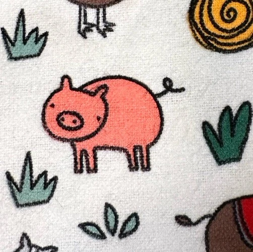 Acogedora franela de algodón Darling Farm Animal Foto 3 de 4
