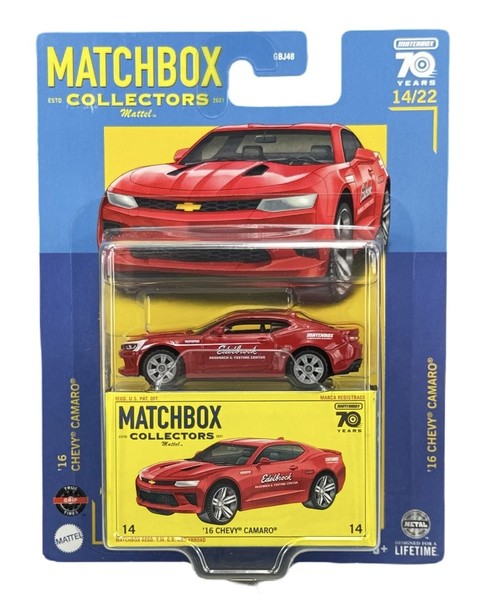 Matchbox Collectors '16 Chevy Camaro 14/22 HLJ61 Die Cast Metal Model New-image