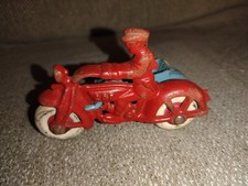 Hubley Cast Iron Police Motorcycle w/Side Car great vintage condition  